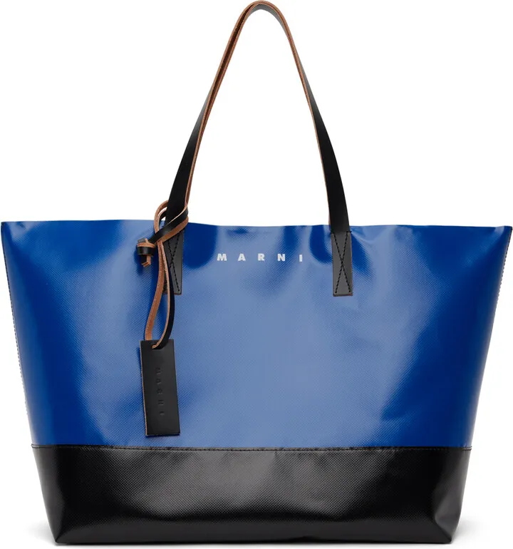 Marni Blue & Black Tribeca Tote