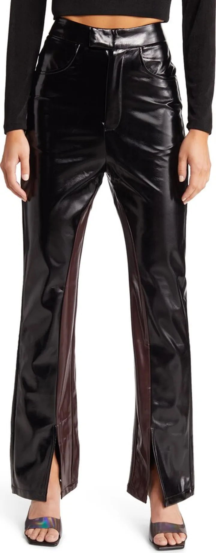 High Shine Faux Leather Pants