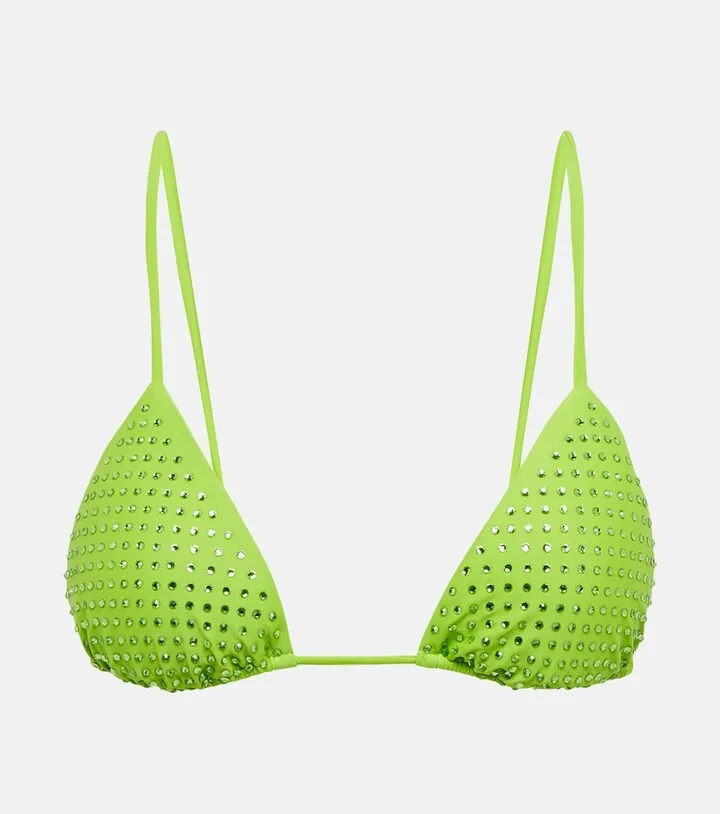 Embellished bikini top