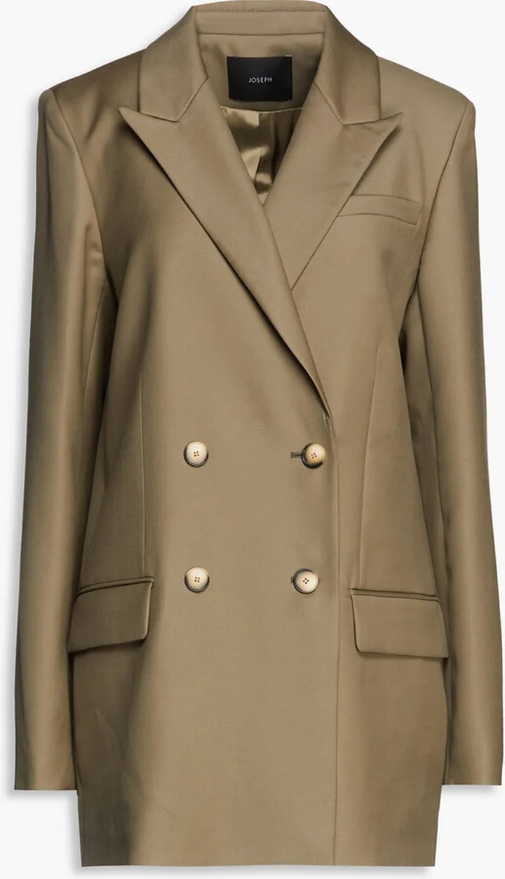Joni double-breasted wool-twill blazer