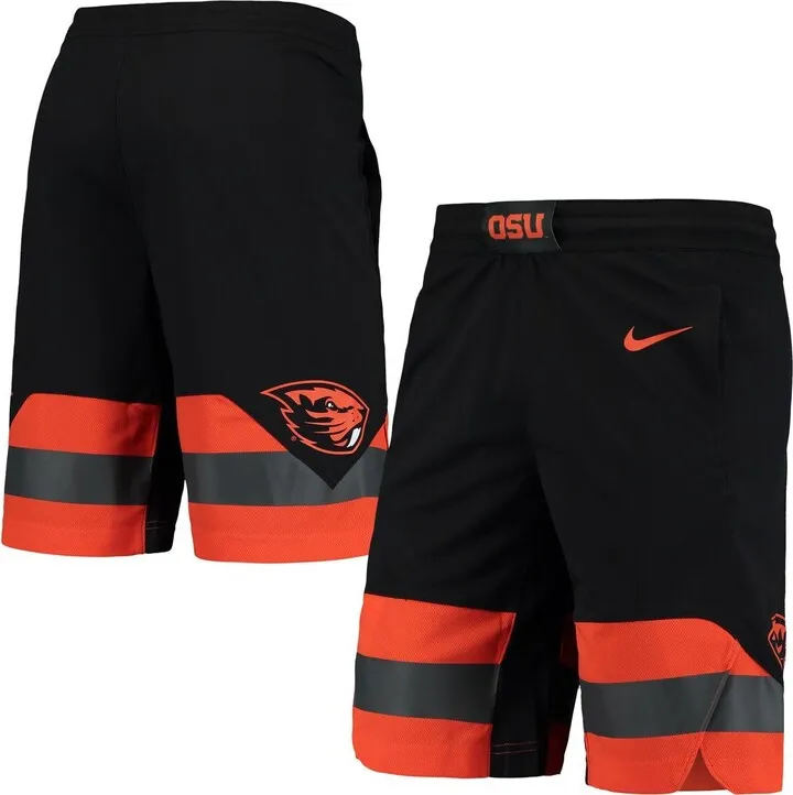 Men's Nike Black Oregon State Beavers Team Logo Replica Basketball Shorts