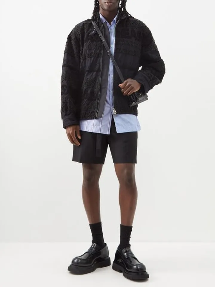 X Eric Haze Textured-cotton Bomber Jacket