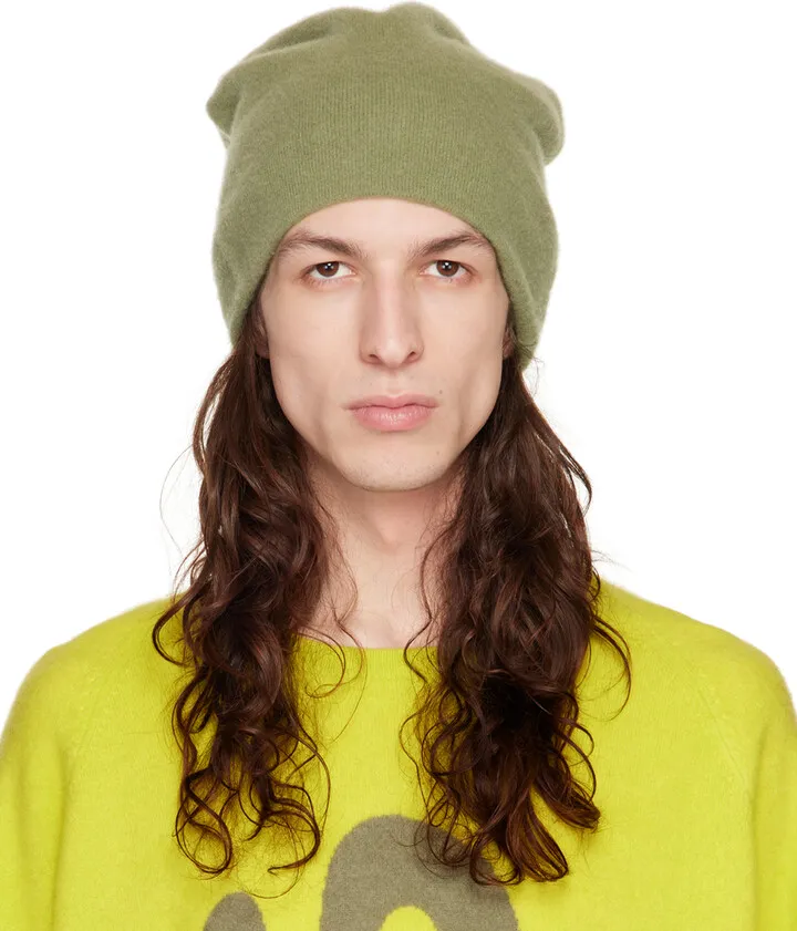 Frenckenberger Green Cashmere Beanie