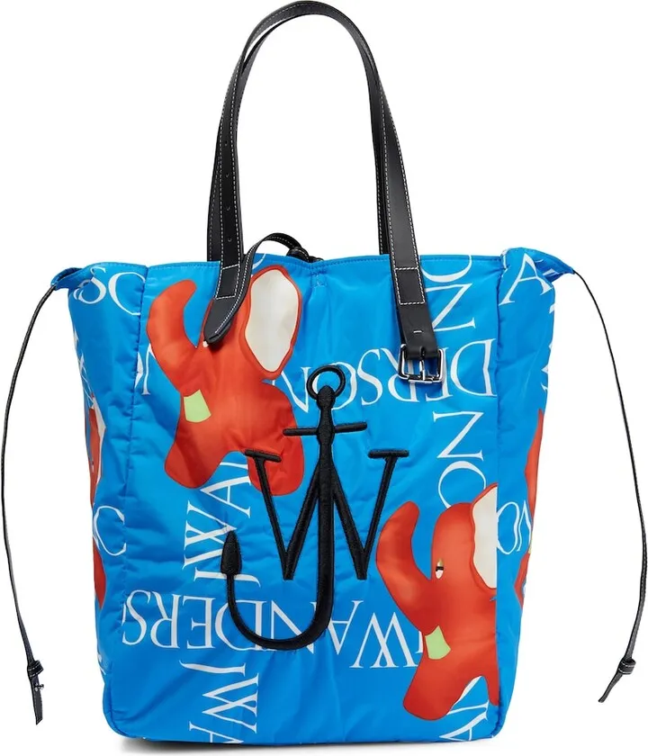 Belt embroidered tote bag