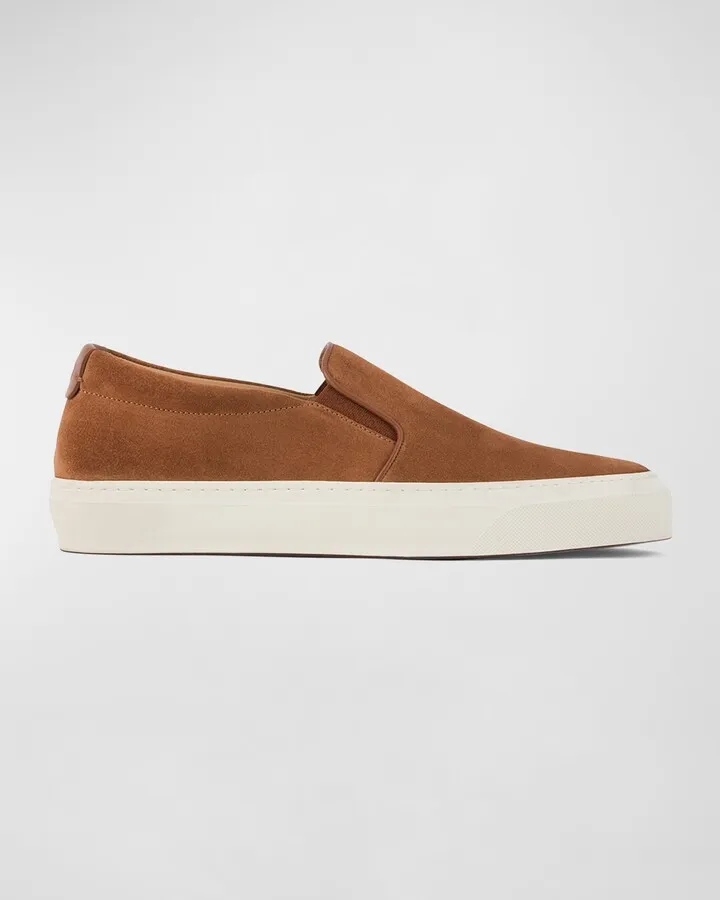 Men's Suede Slip-On Sneakers