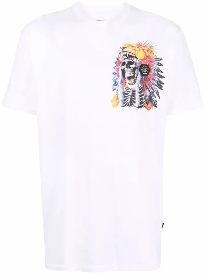 skull print T-shirt