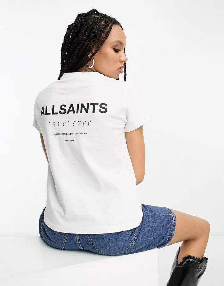 AllSaints Bryn Grace t-shirt in white