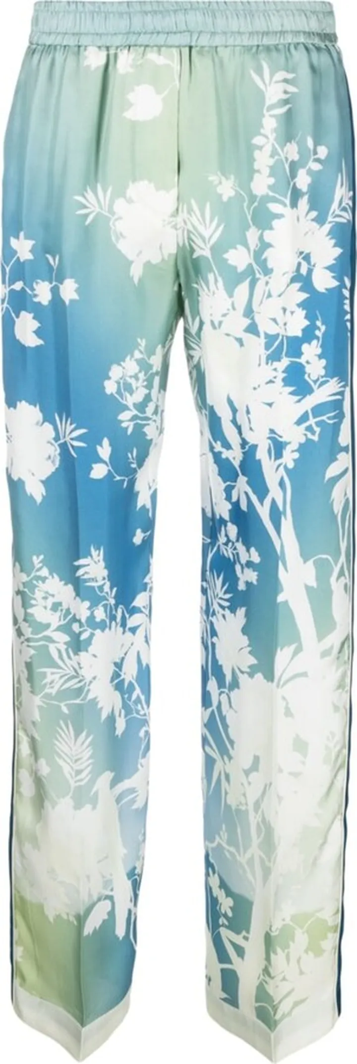 Floral-Print Pressed-Crease Trousers