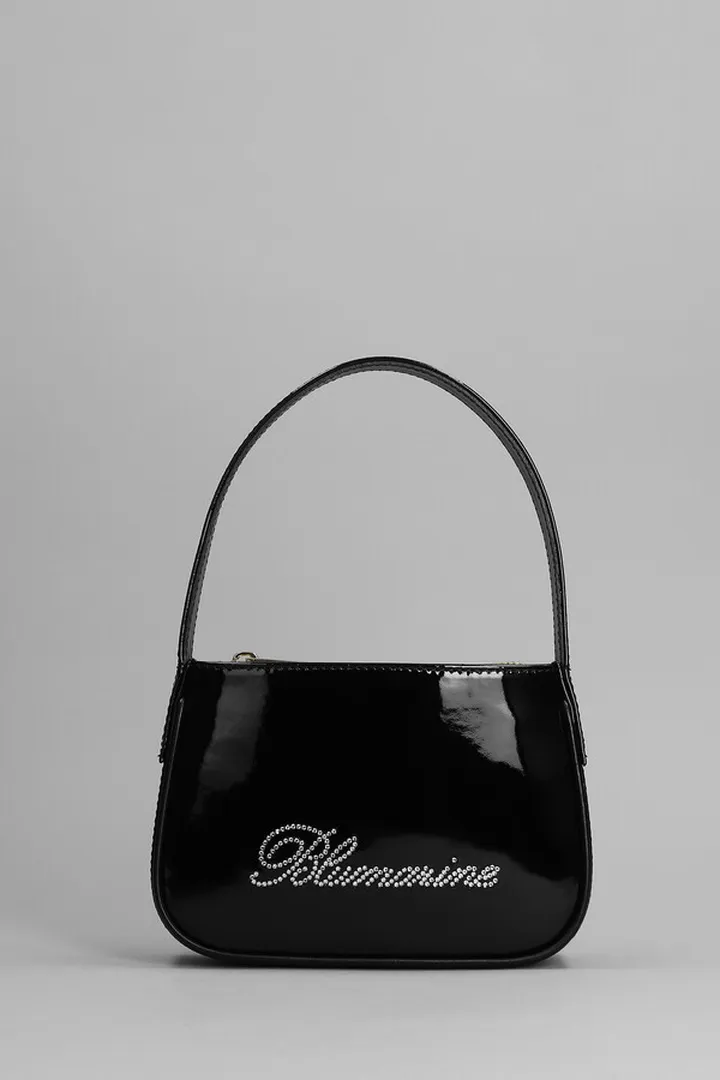 Hand Bag In Black Patent Leather