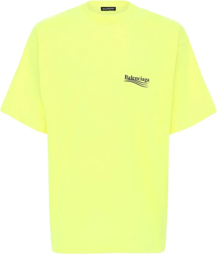 Political logo cotton jersey t-shirt