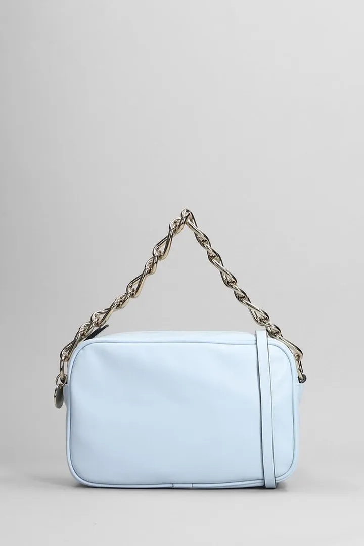 Shoulder Bag In Cyan Leather