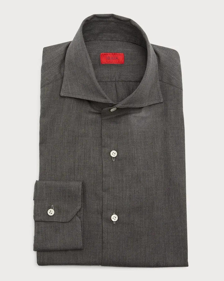 Men's Solid Chambray Sport Shirt