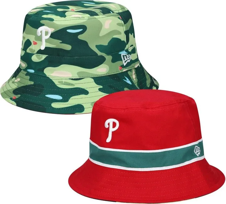 Men's New Era Red Philadelphia Phillies Reverse Bucket Hat