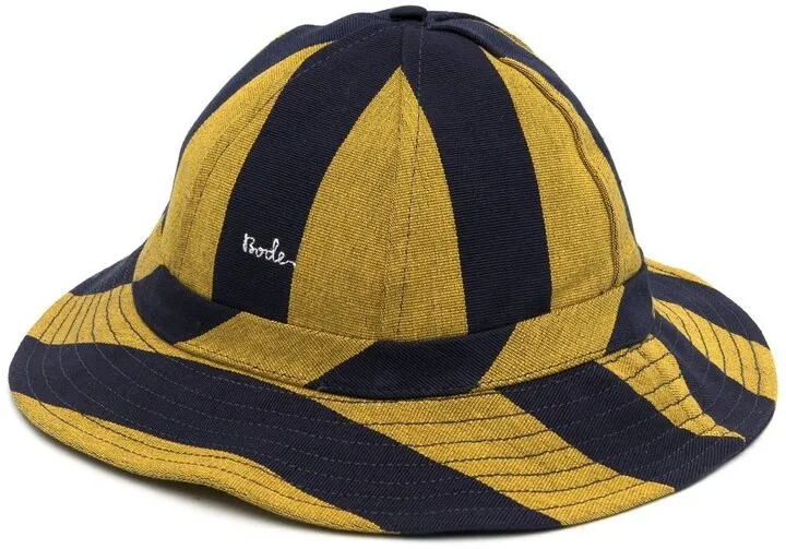 Embroidered-Logo Panelled Bucket Hat