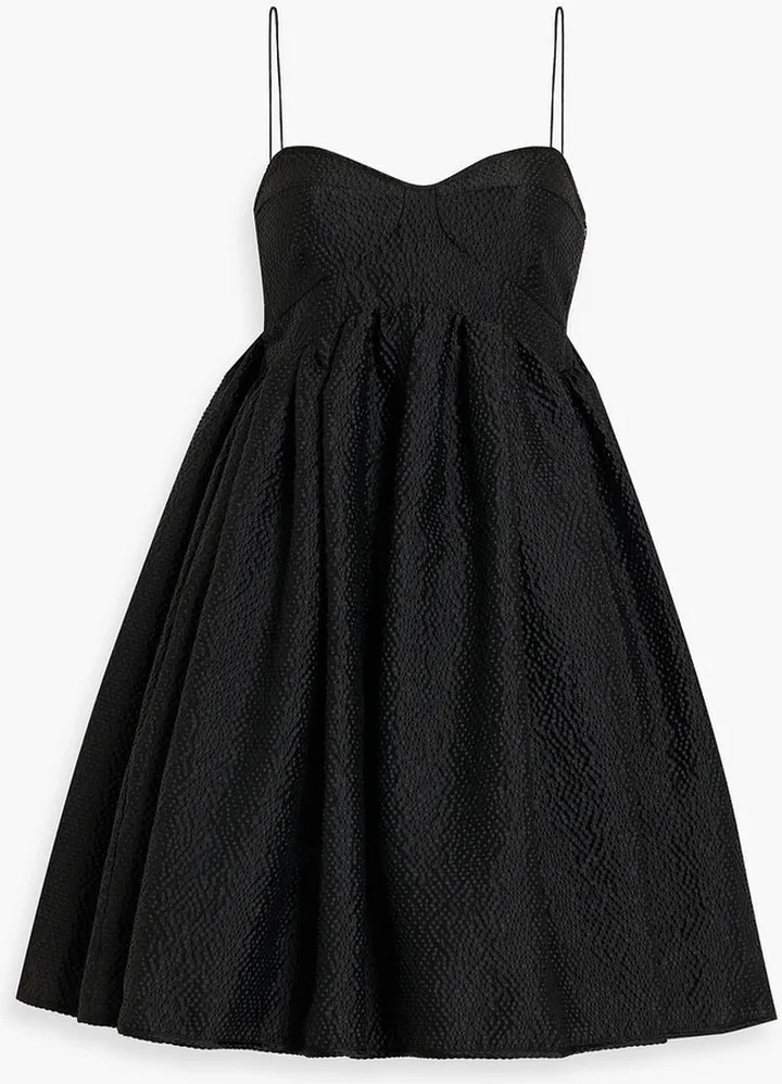 Hooda gathered seersucker mini dress