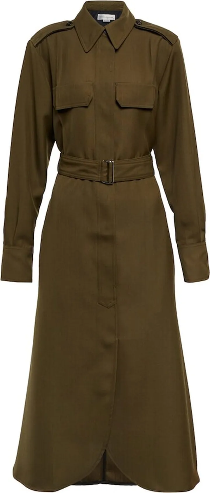 Virgin wool shirt dress