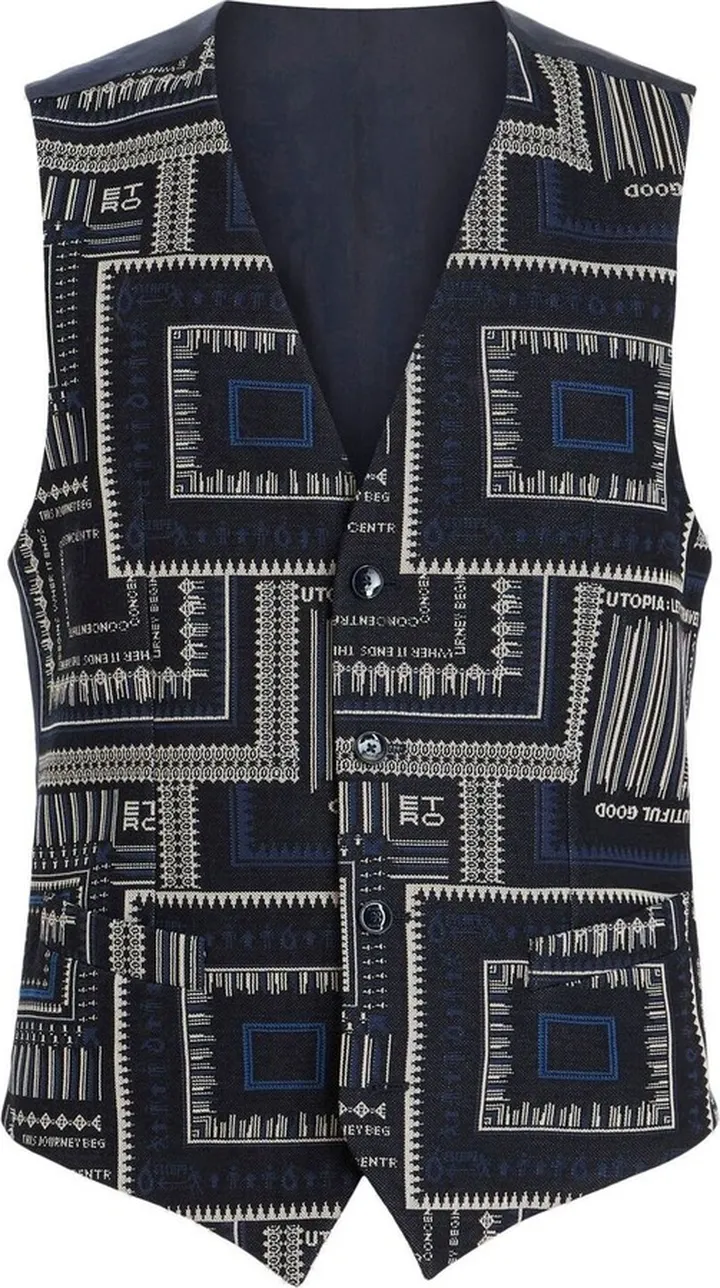 Graphic-Print Waistcoat