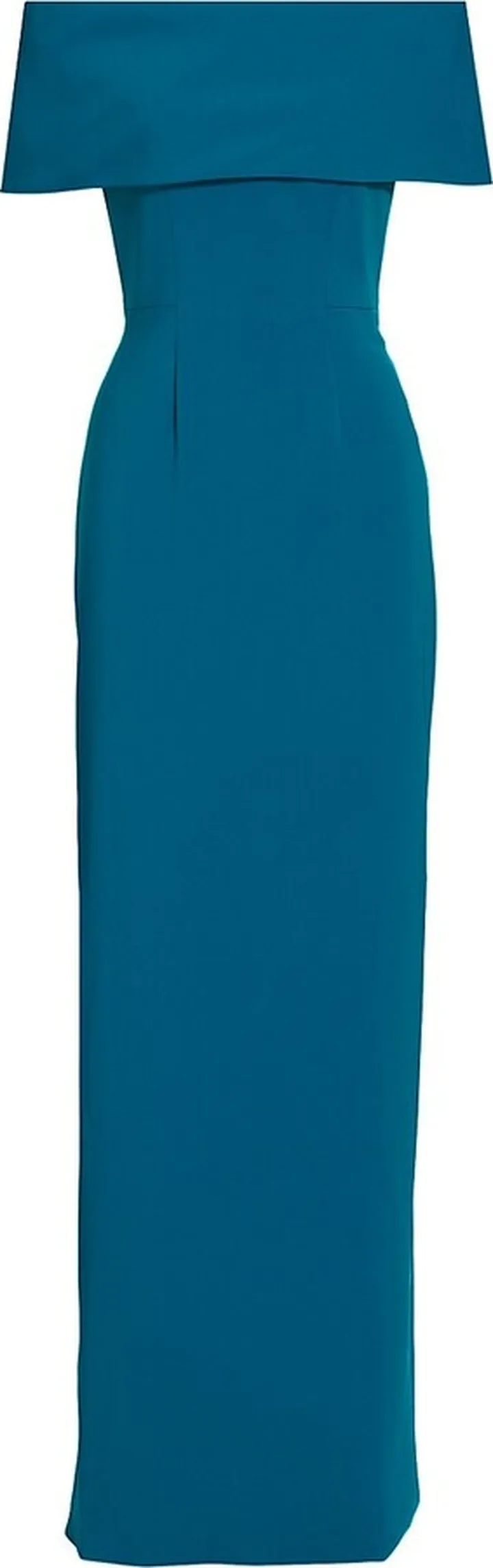 Crepe Off-The-Shoulder Gown