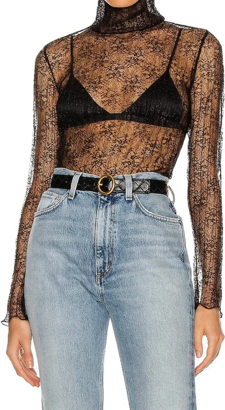 Hali Turtleneck Top in Black
