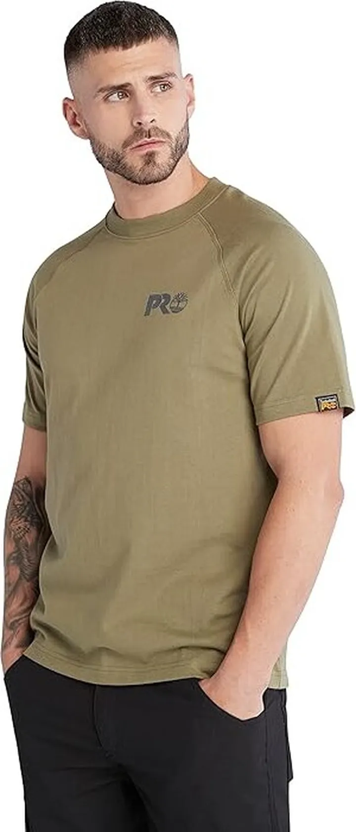 Timberland PRO Core Reflective PRO Logo Short Sleeve T-Shirt (Burnt Olive) Men's Clothing