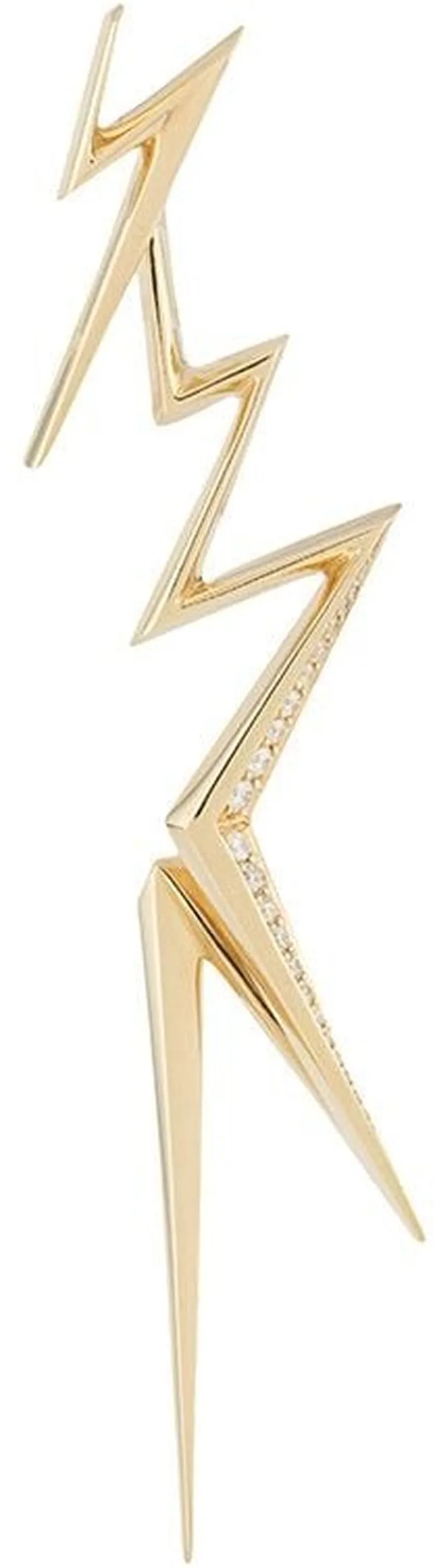 18kt yellow gold diamond Thunderflash left earring