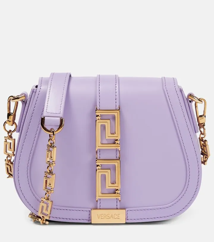 Greca Goddess Small leather shoulder bag