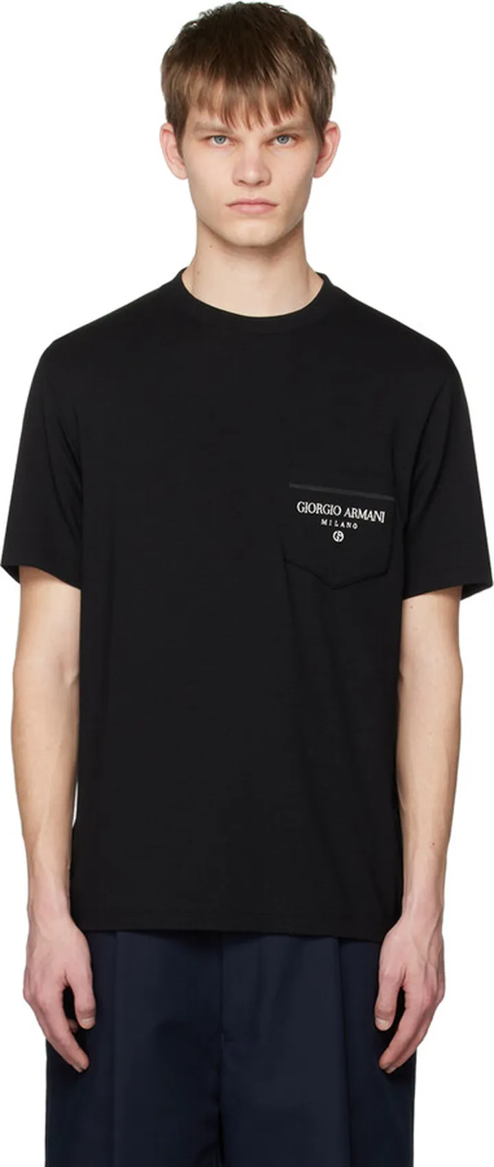 Giorgio Armani Black Patch Pocket T-Shirt