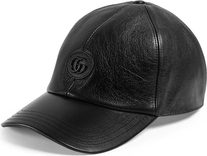 Double G leather baseball hat