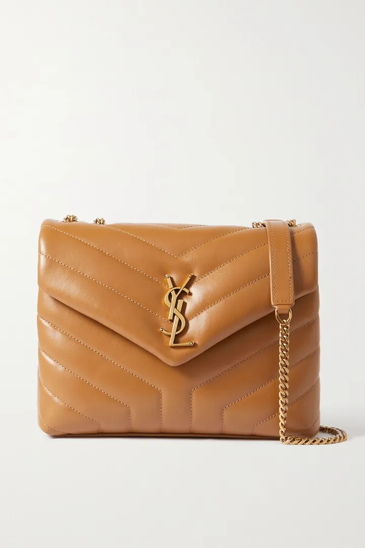 SAINT LAURENT - Loulou Small Quilted Leather Shoulder Bag - Brown