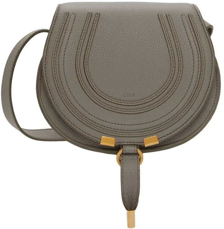 Chloé Gray Small Marcie Saddle Bag