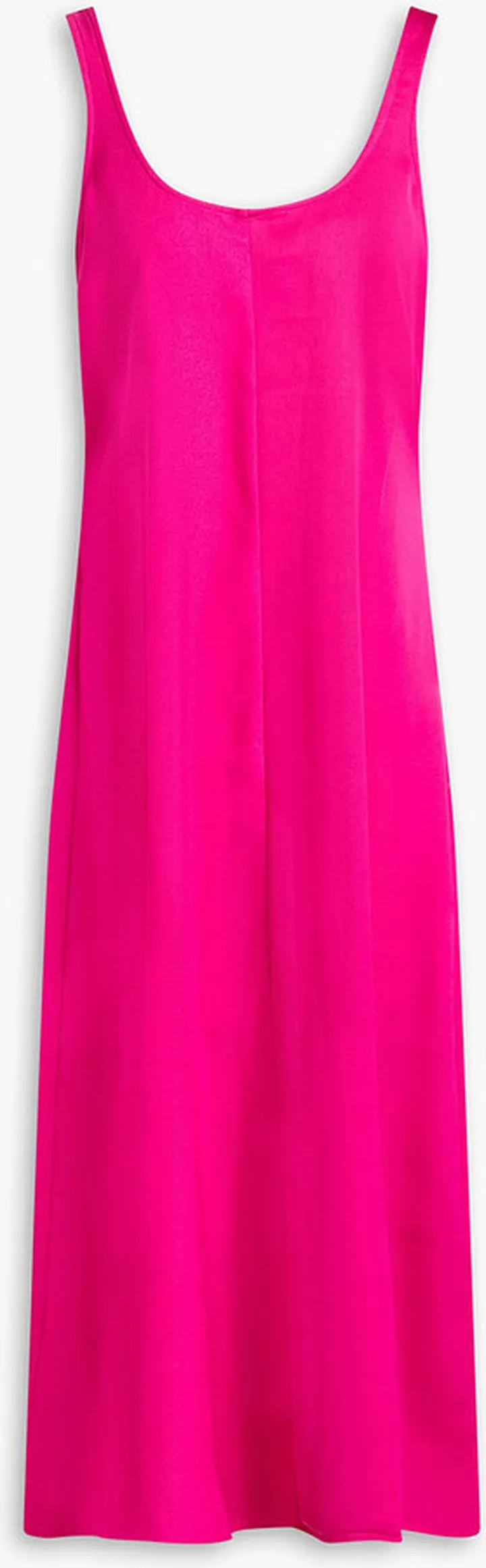Anne-Marie satin-paneled open-back crepe midi dress