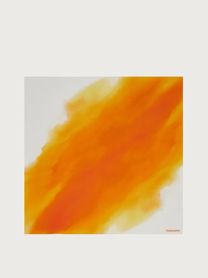 Ferragamo Women Ombre print foulard Orange