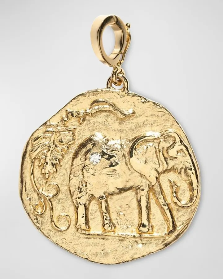 18k Diamond Large Elefante Charm