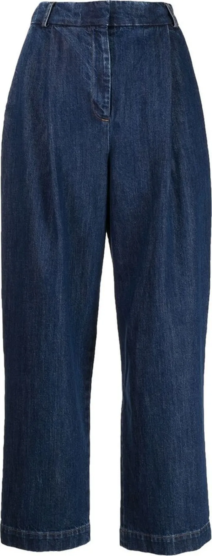 Market high-waist cropped trousers