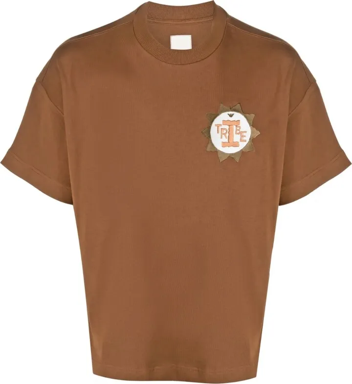 logo-embroidered cotton T-shirt