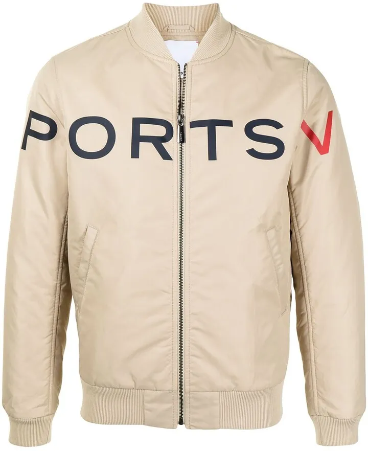 Logo-Print Bomber Jacket