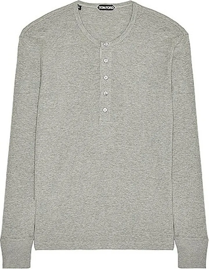 TOM FORD Fluid Rib Shirt in Grey