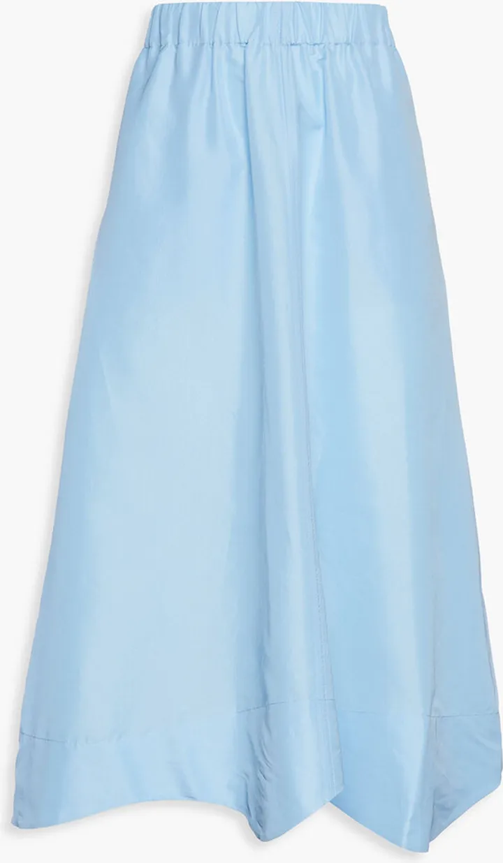 Taffeta midi skirt