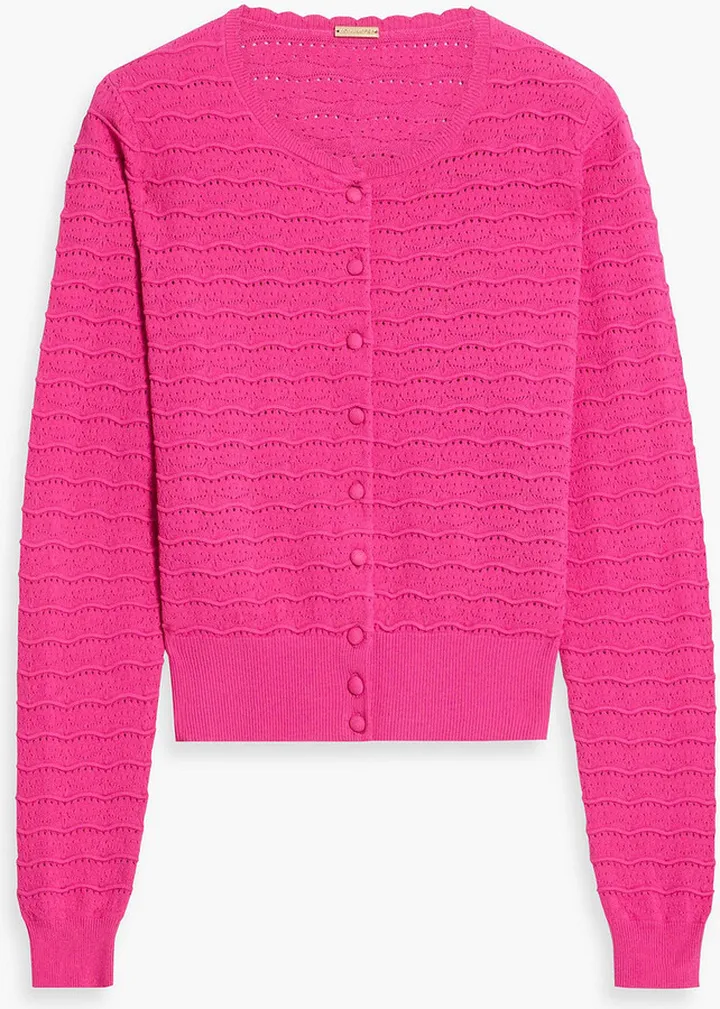 Pointelle-knit cardigan