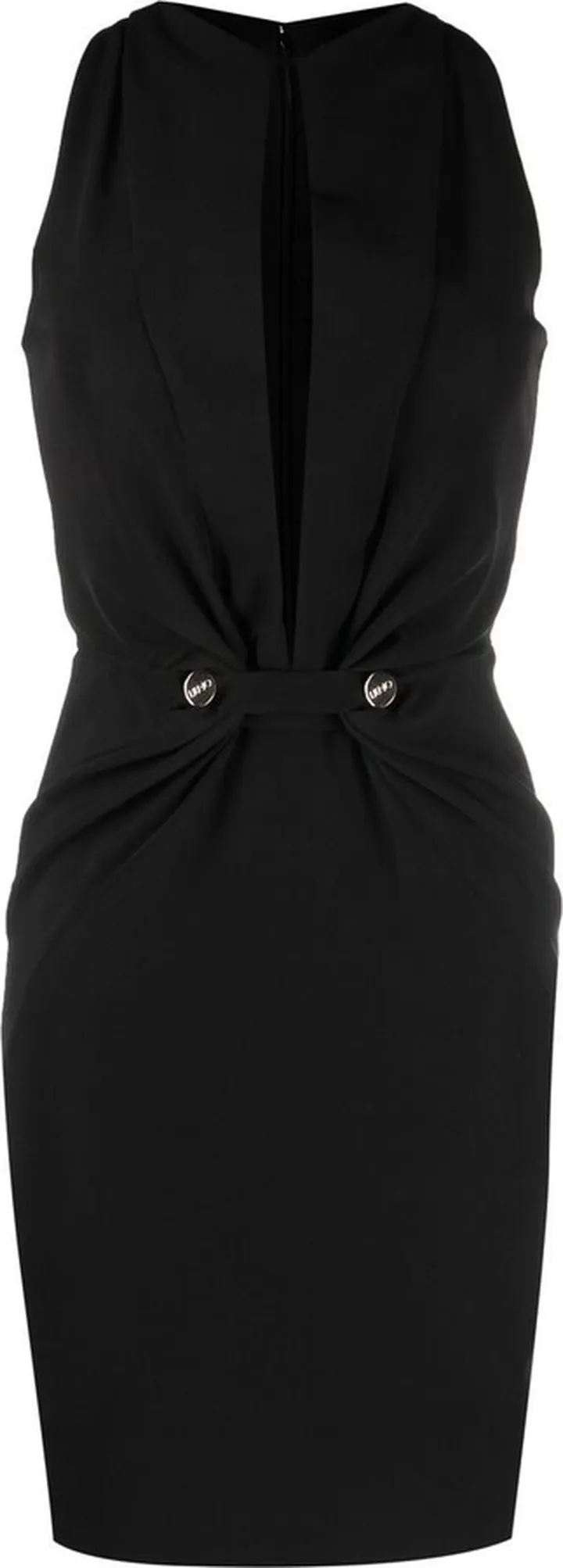 Gathered-Detail Sleeveless Dress