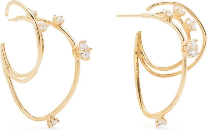 Constellation crystal-embellished earrings