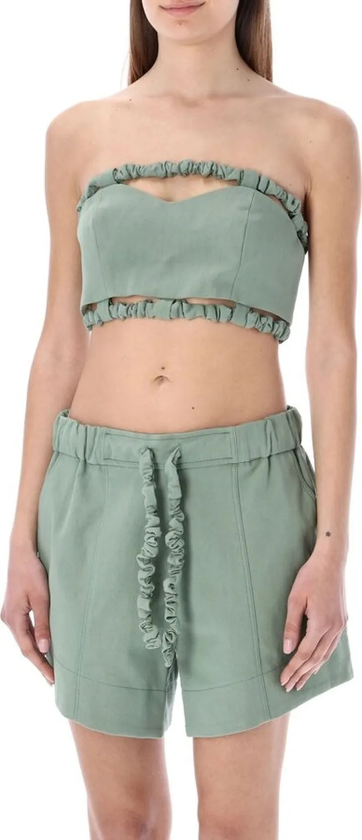 Ganni Halterneck Cropped Top