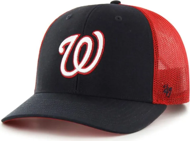 Men's '47 Brand Navy Washington Nationals Secondary Trucker Snapback Hat
