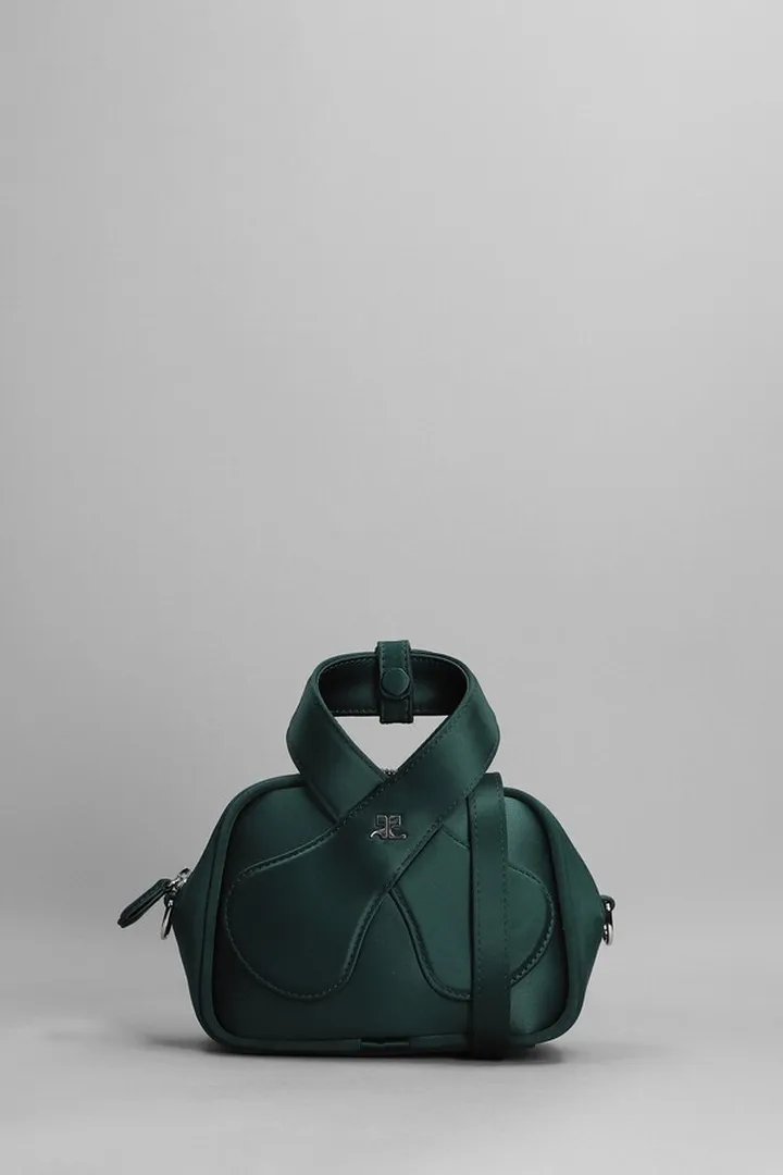 Hand Bag In Green Fabric