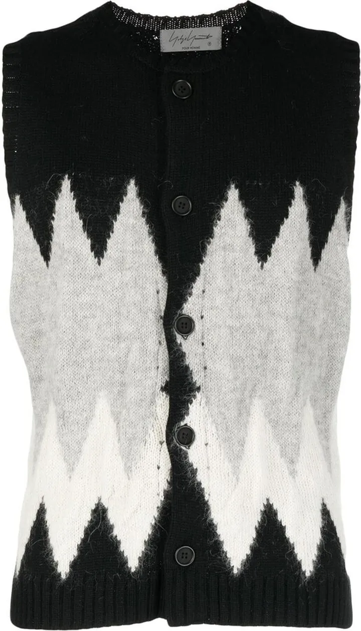 Intarsia-Knit Patterned Vest