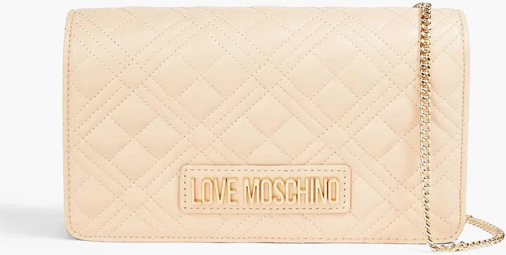 Quilted faux leather shoulder bag
