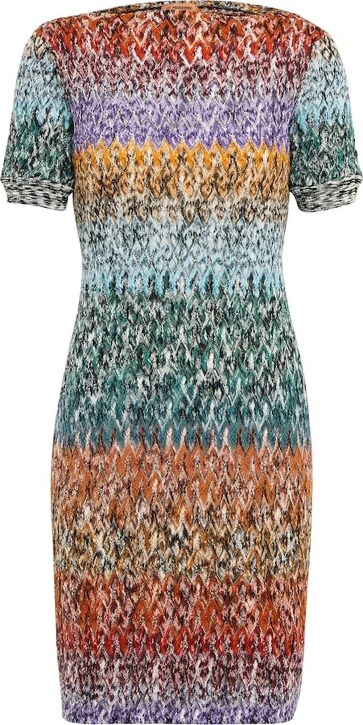 Space-dyed knit minidress