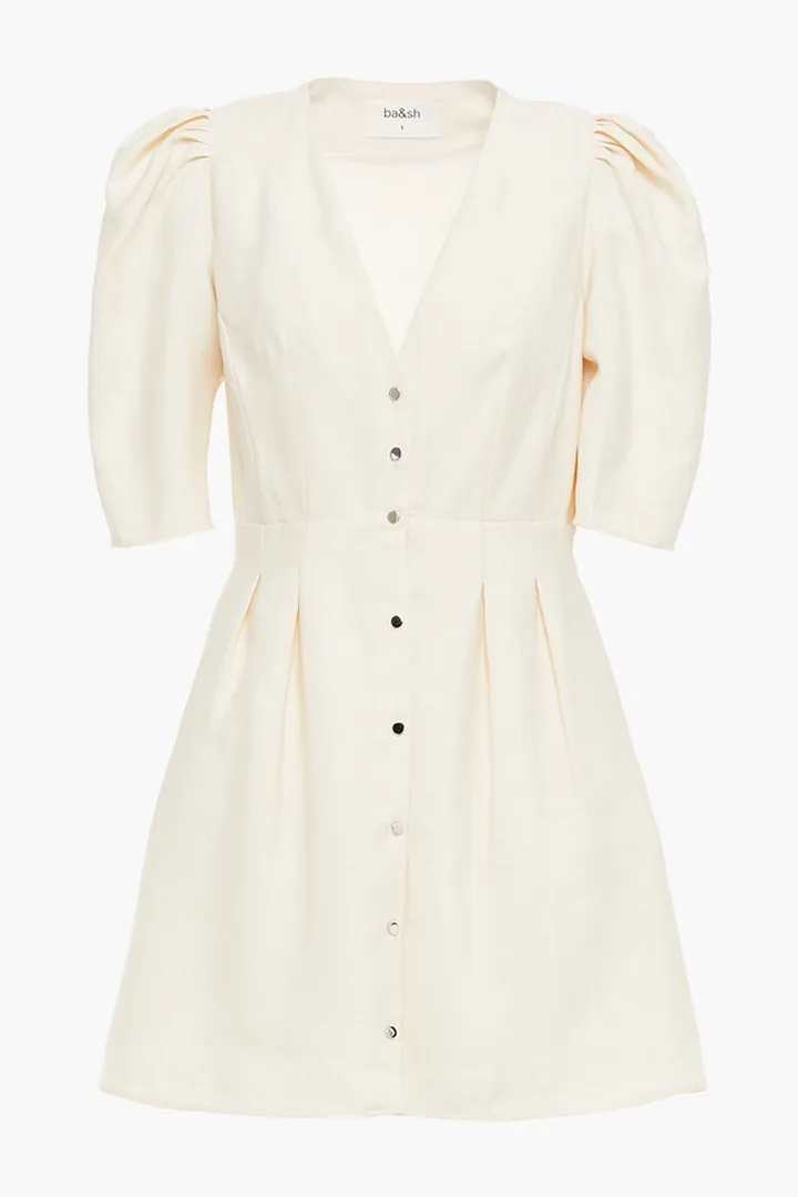 Astrid pleated Lyocell-blend mini dress