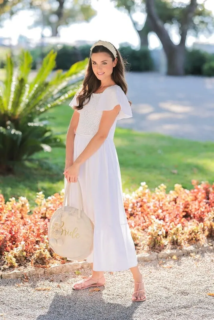 Shiraleah "Bride" Circle Tote - White
