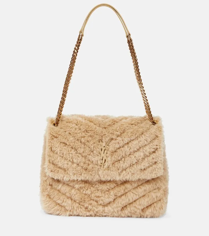 Niki Medium shearling shoulder bag
